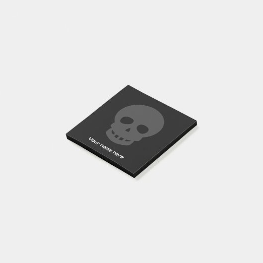 Cool Unique Gothic Schedel Grijs Zwart Post-it® Notes (Schuin)