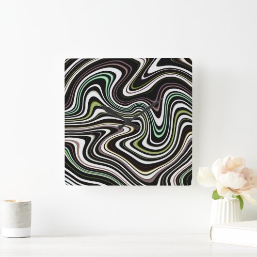 Cool Unique Pattern Vierkante Klok (Huis)