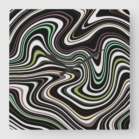 Cool Unique Pattern Vierkante Klok (Voorkant)