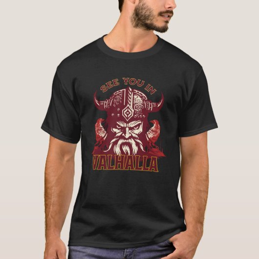 Cool Unique See You in Valhalla Viking For Him T-shirt (Voorkant)