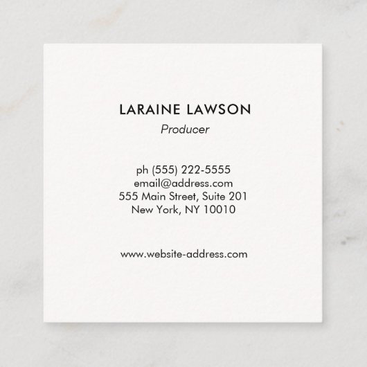 Cool Unique Third Eye Yellow Visitekaartje (Achterkant)