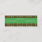 Cool Unisex Colorful Retro gedemonteerd Mini Visitekaartje (Achterkant)