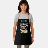 Cool unisex kinder naam toevoegen bakkers gaan bak schort (Insitu)