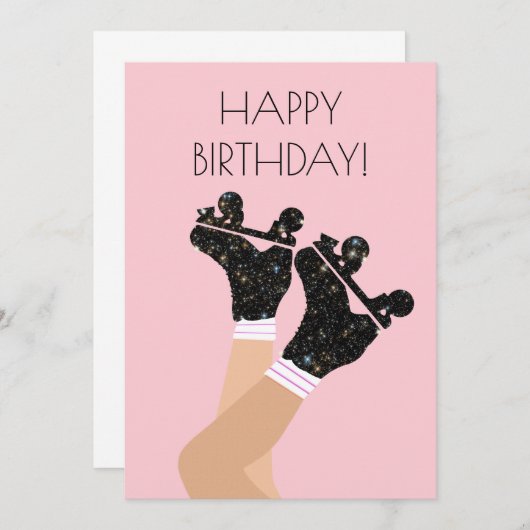 Cool Universe Roller Schaatsen Derby Birthday Kaar (Voorkant / Achterkant)