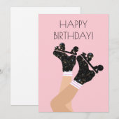 Cool Universe Roller Schaatsen Derby Birthday Kaart (Voorkant / Achterkant)