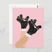 Cool Universe Roller Schaatsen Derby Skater Gift Briefkaart (Voorkant / Achterkant)