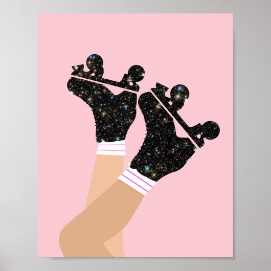 Cool Universe Roller Schaatsen Derby Skater Gift Poster (Voorkant)