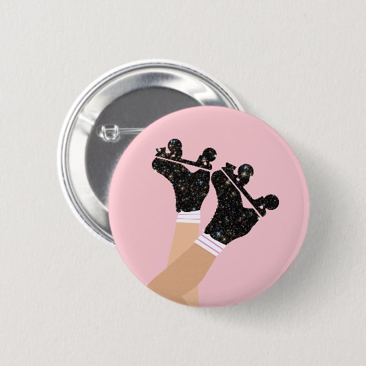 Cool Universe Roller Schaatsen Derby Skater Gift Ronde Button 5,7 Cm (Voorkant /achterkant)