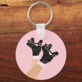 Cool Universe Roller Schaatsen Derby Skater Gift Sleutelhanger (Voorkant)