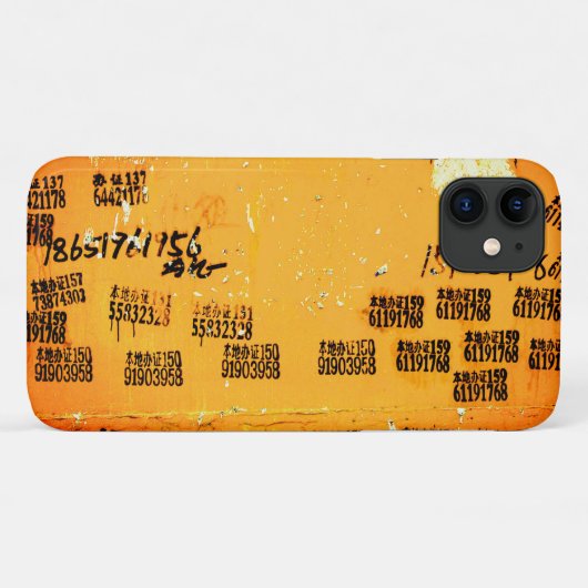 Cool Urban Asian Unique Wall Art Yellow Case-Mate iPhone Case (Achterkant (horizontaal))