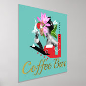 Cool Urban Coffee Bar Collage Folie Afdrukken (Laagn)