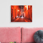Cool, urban, moderne foto van de Parisiaanse leven Canvas Afdruk (Insitu (Woonkamer))