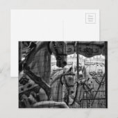 Cool, urban, moderne foto van paarden van carrouse briefkaart (Voorkant / Achterkant)