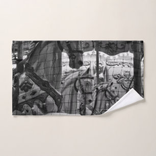 Cool, urban, moderne foto van paarden van carrouse handdoek