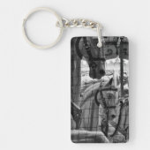 Cool, urban, moderne foto van paarden van carrouse sleutelhanger (Voorkant)