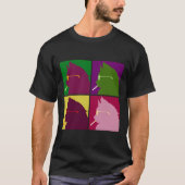 Cool Urban Pop Art Retro Style Smooth Roken Cat T-shirt (Voorkant)