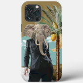Cool Urban Safari Wild Man Collage Case-Mate iPhone Case (Achterkant)
