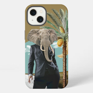 Cool Urban Safari Wild Man Collage iPhone 13 Hoesje