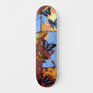 Cool Urban Street Art Geïnspireerde Grunge Vlinder Persoonlijk Skateboard
