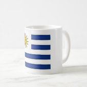 Cool Uruguay-vlag Koffiemok (Voorkant rechts)