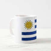Cool Uruguay-vlag Koffiemok (Voorkant links)