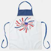 Cool US Flag Design Patriot BBQ Grill Chef Schort (Voorkant)