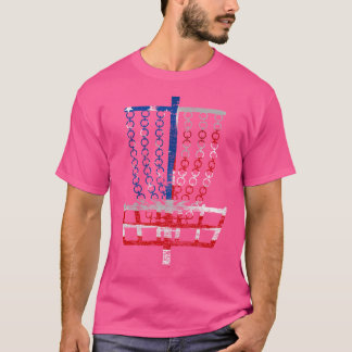 Cool Us Flag Discgolfmand - Vier Juli T-shirt
