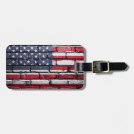 Cool USA Flag Design Bagagelabel