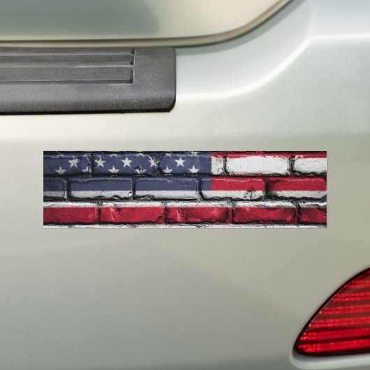 Cool USA Flag Design Bumpersticker (Op auto)