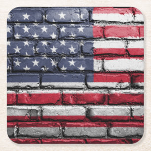 Cool USA Flag Design Kartonnen Onderzetters