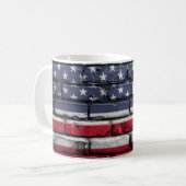 Cool USA Flag Design Koffiemok (Voorkant links)