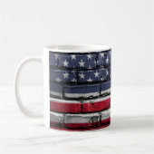 Cool USA Flag Design Koffiemok (Links)