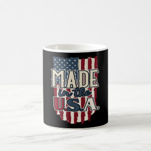 Cool USA Flag Design made in USA Koffiemok
