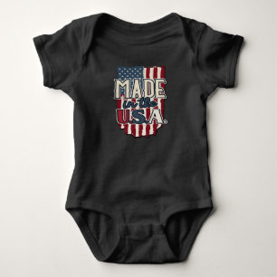 Cool USA Flag Design made in USA Romper