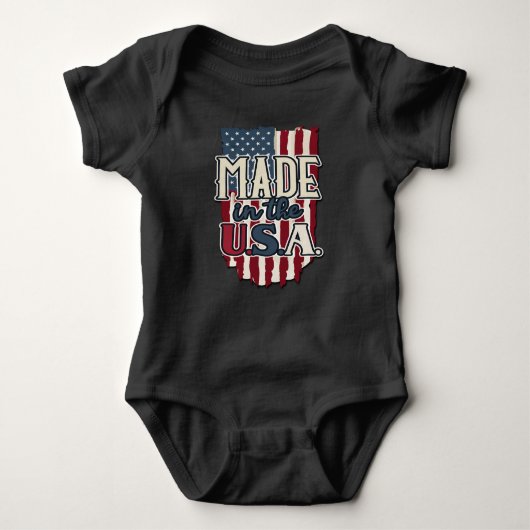 Cool USA Flag Design made in USA Romper (Voorkant)