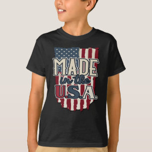 Cool USA Flag Design made in USA T-shirt
