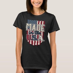 Cool USA Flag Design made in USA T-shirt