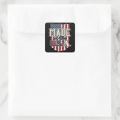Cool USA Flag Design made in USA Vierkante Sticker (Tas)