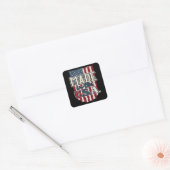 Cool USA Flag Design made in USA Vierkante Sticker (Envelop)