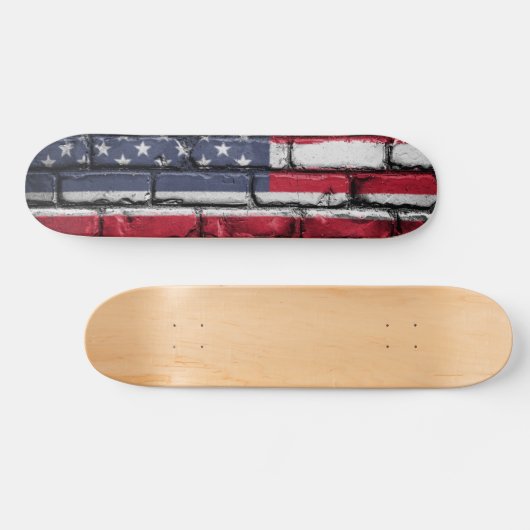 Cool USA Flag Design Persoonlijk Skateboard (Horizontaal)