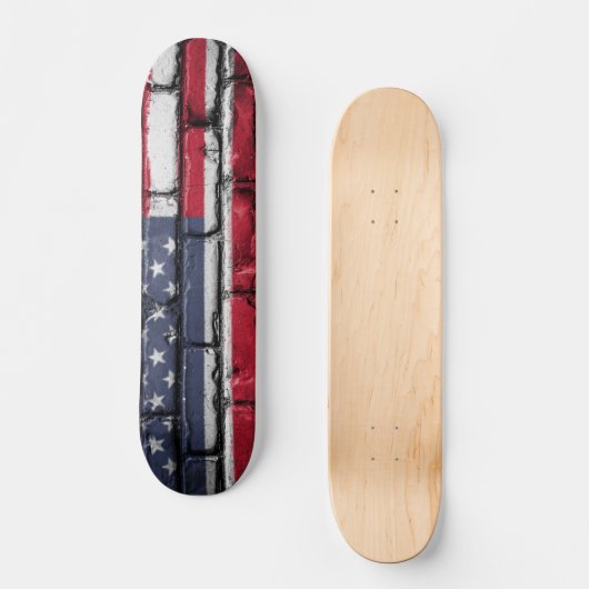 Cool USA Flag Design Persoonlijk Skateboard (Voorkant)