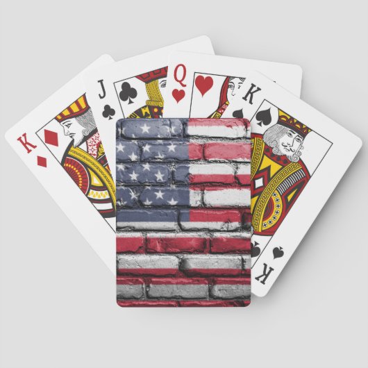 Cool USA Flag Design Pokerkaarten (Achterkant)