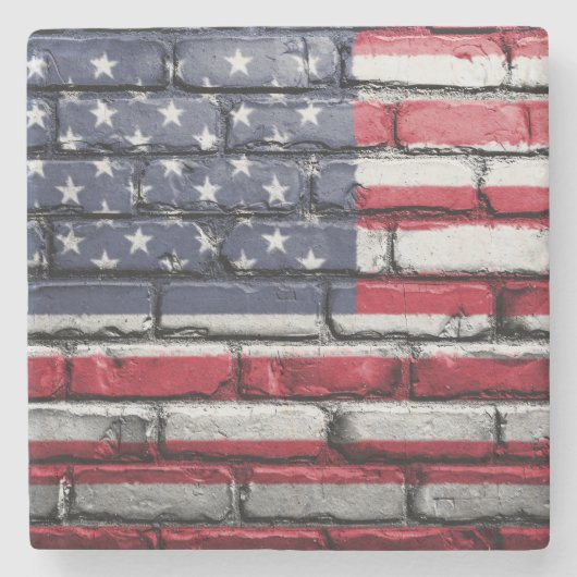 Cool USA Flag Design Stenen Onderzetter (Voorkant)