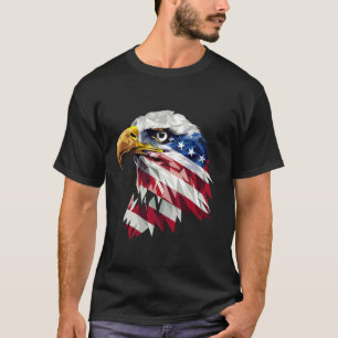 Cool USA Patriotic Bald Eagle Amerikaanse vlag voo T-shirt