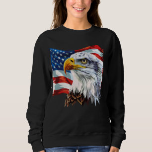 Cool USA Patriotic Bald Eagle Amerikaanse vlag voo Trui