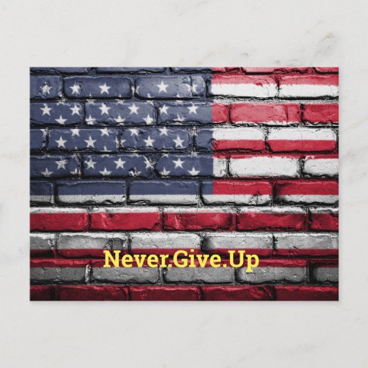 Cool USA vlag met quote Briefkaart (Voorkant)