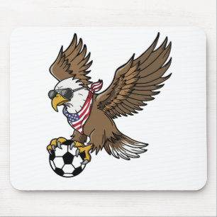 Cool USA Voetbal Adelaar Zonnebril Vintage Patriot Muismat