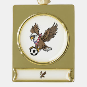 Cool USA Voetbal Adelaar Zonnebril Vintage Patriot Verguld Banner Ornament