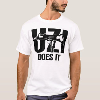 Cool UZI DOES IT t-shirt