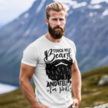 Cool vader raak mijn baard aan verjaardag baardige